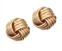 PAIR OF 9CT GOLD KNOT EARRINGS at Ross's Online Art Auctions