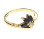 TWO INTERLOCKING 18CT GOLD RINGS SET WITH SAPPHIRE AND DIAMOND at Ross's Online Art Auctions