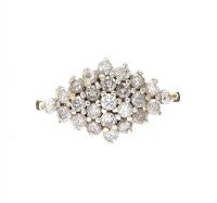 18CT GOLD CLUSTER DIAMOND RING at Ross's Online Art Auctions