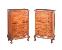 PAIR OF MAHOGANY FOUR DRAWER CHESTS at Ross's Online Art Auctions
