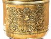 LARGE BRASS EMBOSSED LOG BUCKET at Ross's Online Art Auctions