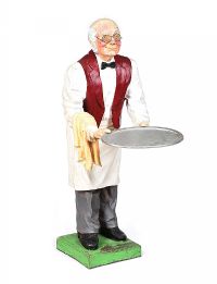 VINTAGE MOULDED FIGURE OF A WAITER at Ross's Online Art Auctions
