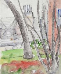 THE BACK GARDEN by Olive Henry RUA at Ross's Online Art Auctions