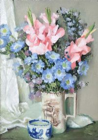 STILL LIFE, FLOWERS IN A VASE by Henry Robertson Craig RHA at Ross's Online Art Auctions