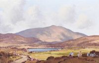 COLLECTING TURF NEAR BUNCRANA, COUNTY DONEGAL by Samuel McLarnon UWS at Ross's Online Art Auctions