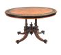 VICTORIAN WALNUT & EBONY OVAL CENTRE TABLE at Ross's Online Art Auctions