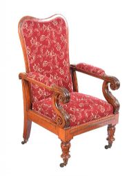 WILLIAM IV LIBRARY CHAIR at Ross's Online Art Auctions