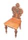 PAIR OF VICTORIAN CARVED OAK HALL CHAIRS at Ross's Online Art Auctions