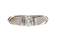 18CT WHITE GOLD DIAMOND SOLITAIRE RING at Ross's Online Art Auctions
