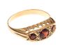 TWO 9CT GOLD RINGS SET WITH GARNET, PEARL AND DIAMOND at Ross's Online Art Auctions