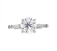 PLATINUM DIAMOND SOLITAIRE RING WITH GIA GEMMOLOGICAL CERTIFICATE at Ross's Online Art Auctions