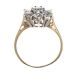 18CT GOLD CLUSTER RING SET WITH CUBIC ZIRCONIA at Ross's Online Art Auctions