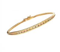 18CT GOLD FANCY-LINK BRACELET IN THREE TONES OF GOLD at Ross's Online Art Auctions