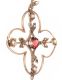 9CT GOLD PENDANT SET WITH PEARLS AND GARNET at Ross's Online Art Auctions