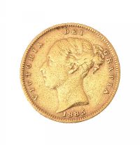 HALF-SOVEREIGN 1885 SHIELD BACK at Ross's Online Art Auctions