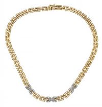 18CT GOLD DIAMOND FANCY-LINK NECKLACE at Ross's Online Art Auctions