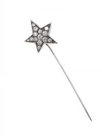 CHANEL FINE JEWELLERY 18CT WHITE GOLD DIAMOND COMET STICK PIN at Ross's Online Art Auctions