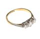 18CT GOLD AND PLATINUM DIAMOND THREE STONE RING at Ross's Online Art Auctions