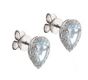 9CT WHITE GOLD AQUAMARINE AND DIAMOND EARRINGS at Ross's Online Art Auctions