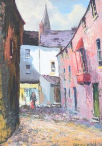 BUTTERMILK LANE, GALWAY by Kenneth Webb RUA at Ross's Online Art Auctions