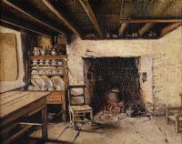 COTTAGE INTERIOR by Irish School at Ross's Online Art Auctions