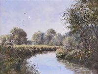 RIVER LAGAN NEAR DONACLONEY by David Overend at Ross's Online Art Auctions