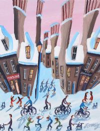 WINTER SNOWSCENE by John Ormsby at Ross's Online Art Auctions