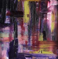 COLOURED ABSTRACT by Colin Flack at Ross's Online Art Auctions