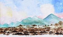 DISTANT MOUNTAINS ACROSS THE BOG by William Lindsay at Ross's Online Art Auctions