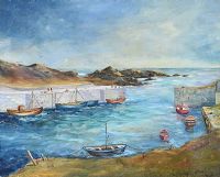BALLINTOY HARBOUR, COUNTY ANTRIM by A. Graham at Ross's Online Art Auctions