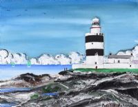 HOOK HEAD LIGHTHOUSE, COUNTY WEXFORD by Patrick Robinson at Ross's Online Art Auctions
