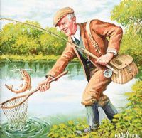 THE ANGLER by Roy Wallace at Ross's Online Art Auctions