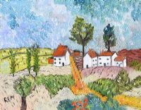 A COUNTRY SCENE by Rose Elizabeth Moorcroft at Ross's Online Art Auctions