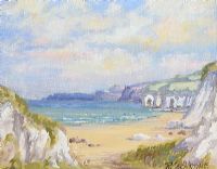 THE WHITE ROCKS, PORTRUSH by Ray Cochrane at Ross's Online Art Auctions