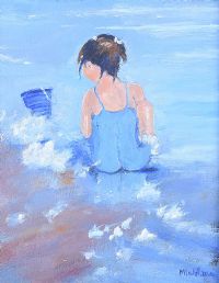 THE BLUE BUCKET by Marjorie Wilson at Ross's Online Art Auctions