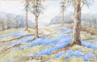 BLUEBELL WOOD by L. Allingham at Ross's Online Art Auctions