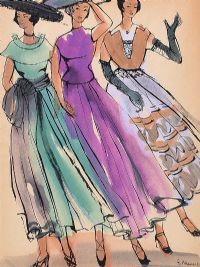 THREE FASHION MODELS by Gladys Maccabe HRUA at Ross's Online Art Auctions
