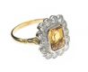 18CT GOLD YELLOW SAPPHIRE DIAMOND RING at Ross's Online Art Auctions