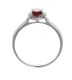 18CT WHITE GOLD GARNET AND DIAMOND RING at Ross's Online Art Auctions