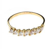 18CT GOLD HALF ETERNITY DIAMOND RING at Ross's Online Art Auctions