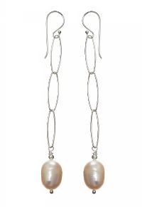 SILVER AND FRESH WATER PEARL EARRINGS at Ross's Online Art Auctions