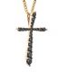 9CT GOLD BLACK DIAMOND CROSS NECKLACE at Ross's Online Art Auctions