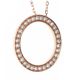 18CT ROSE GOLD DIAMOND NECKLACE at Ross's Online Art Auctions