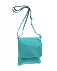 ITALIAN TURQUOISE LEATHER HANDBAG at Ross's Online Art Auctions