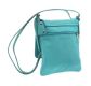 ITALIAN TURQUOISE LEATHER HANDBAG at Ross's Online Art Auctions
