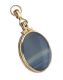 GOLD-TONE AGATE FOB PENDANT at Ross's Online Art Auctions