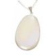 CHINESE PORCELAIN AND MOTHER OF PEARL PENDANT ON STERLING SILVER CHAIN at Ross's Online Art Auctions