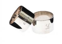 PAIR OF STERLING SILVER NAPKIN RINGS at Ross's Online Art Auctions