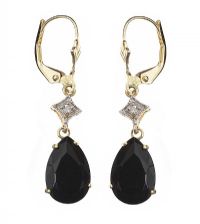 14CT GOLD SAPPHIRE AND DIAMOND EARRINGS at Ross's Online Art Auctions
