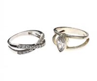 TWO SILVER RINGS at Ross's Online Art Auctions